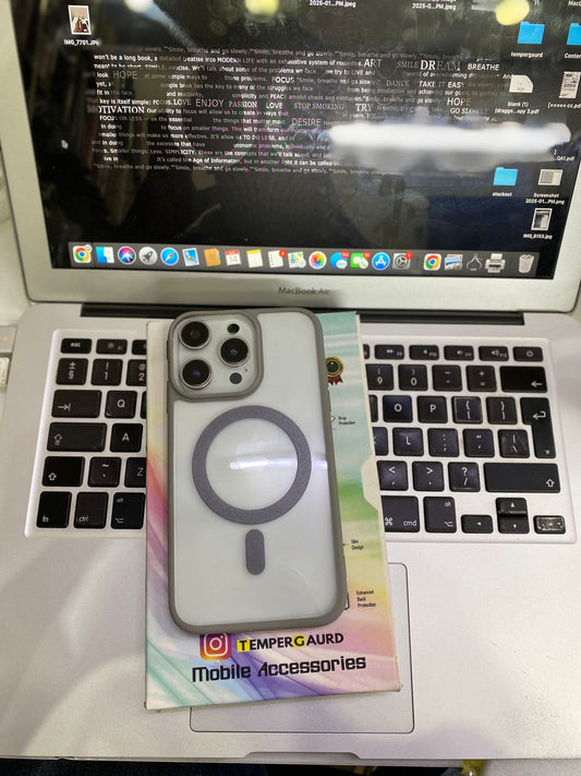 Premium iPhone XR/11 to 15 Pro Magsafe Cases (Grey)| Stylish & Protective Covers