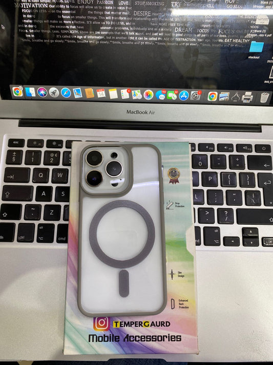 Premium iPhone X/XS to 15 Pro Magsafe Cases (Grey)| Stylish & Protective Covers